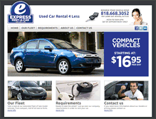 Tablet Screenshot of expressrentacar4less.com